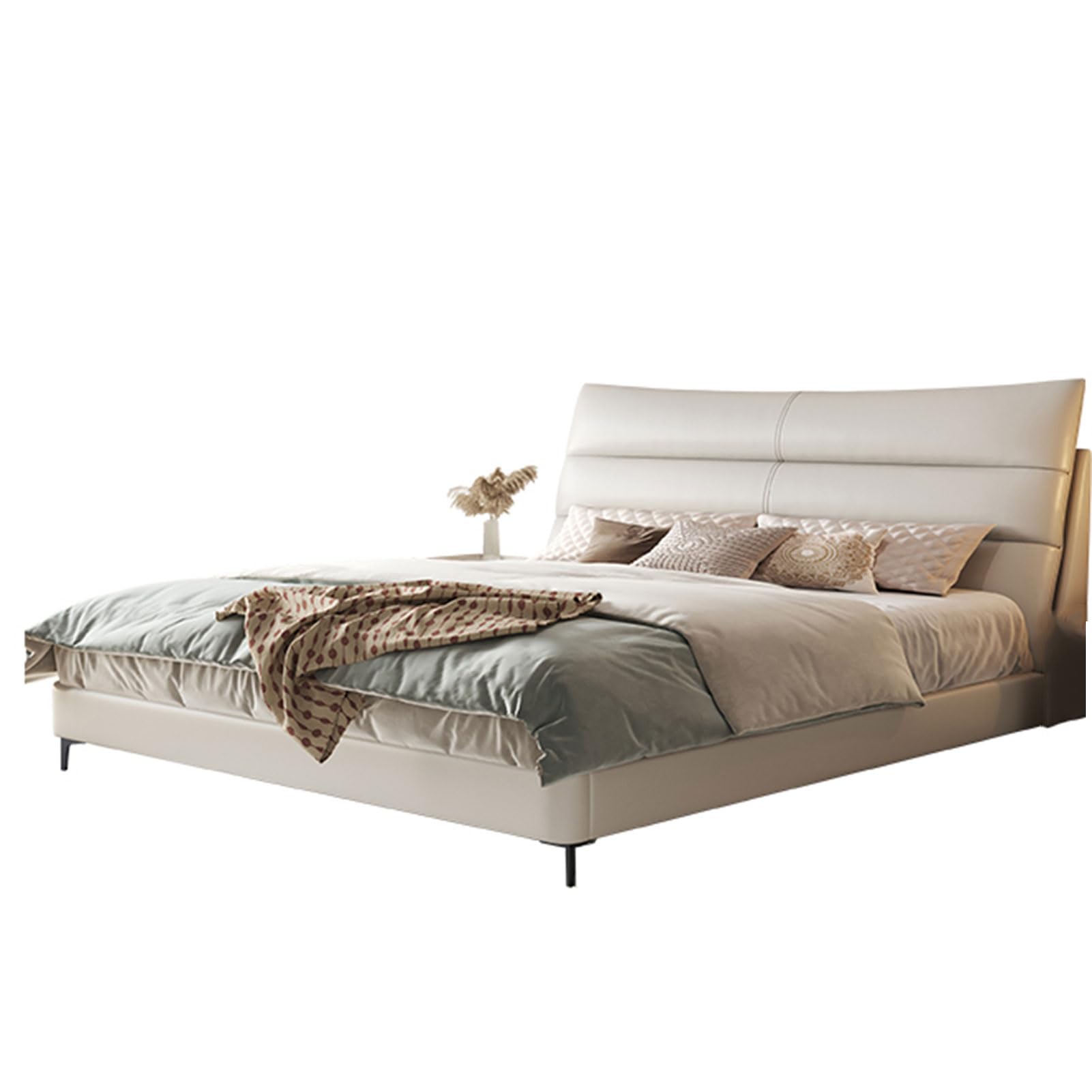 Luxury Double Bed Modern Wood King Size Frame Double Bed Sleeping Furniture for Bedroom