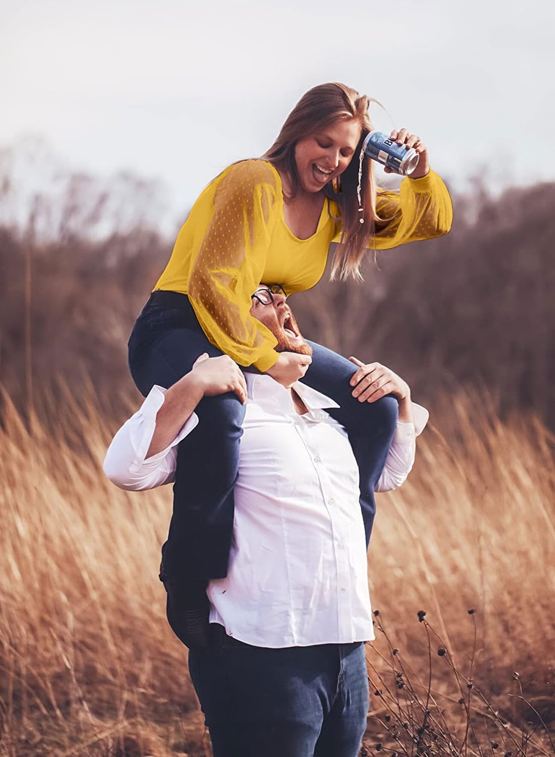 DOROSE Womens Mesh Long Sleeve Shirts Casual Blouses Tops - Image 4