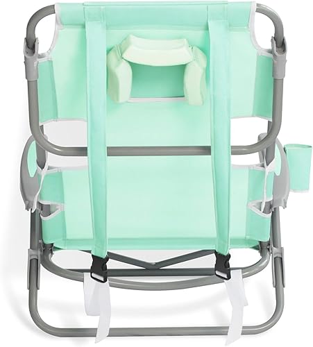 Miniatura 5 de Ostrich Silla plegable ligera y portátil al aire libre en tu espalda para relajarse con 5 correas de mochila de ajuste de asiento y soporte para