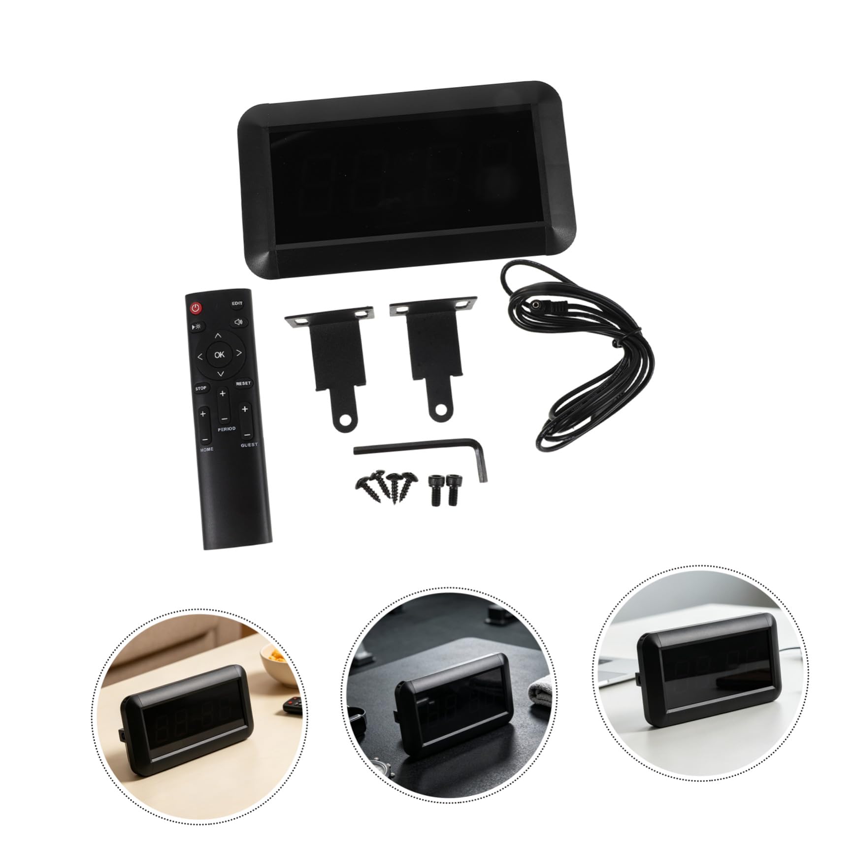 Tabellone Ampio con Portatile Punteggio Telecomando Elettronico Struttura in Lega di Alluminio Robusta, Display LED ad Angolo Visivo, per Eventi Sportivi Amatoriali