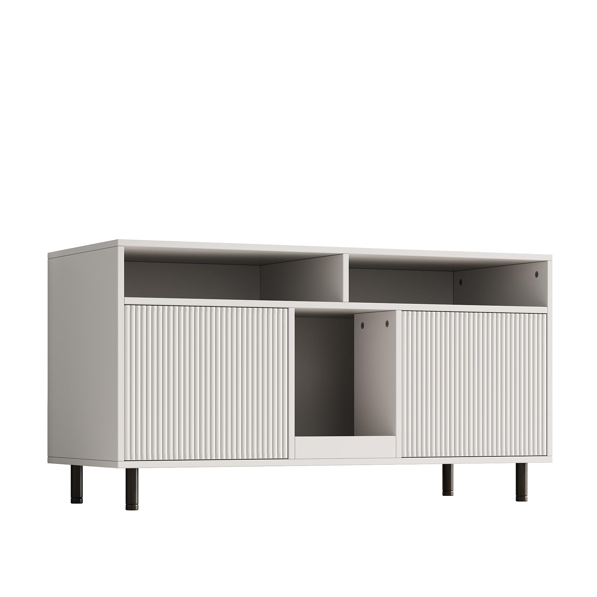 TIZZ Armadietto per lettiera per gatti con tappetino di raccolta della sabbia, armadietto per TV senza lettiera per gatti, 120 x 50 x 66 cm, bianco
