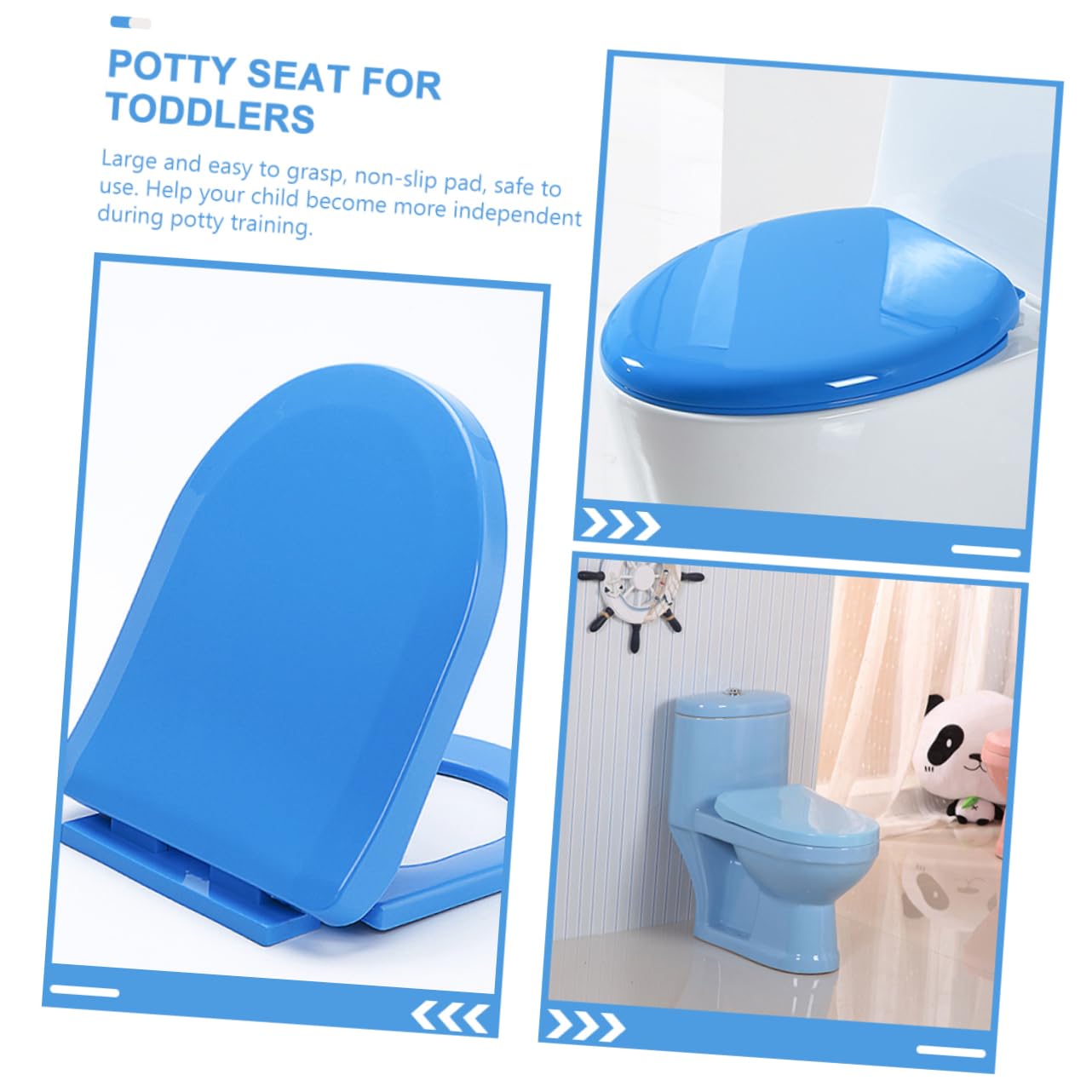 Asiento de Inodoro de Plástico Reciclable para Niños Y Niñas Asiento de Entrenamiento para Ir al Baño para Niños Pequeños Cómodo Asiento para Viajes