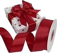 Vista 100 de Cinta de satén rosa polvoriento de doble cara, 3/8 pulgadas x 50 yardas, cintas de poliéster rosa polvoriento para envolver regalos, cinta de tela