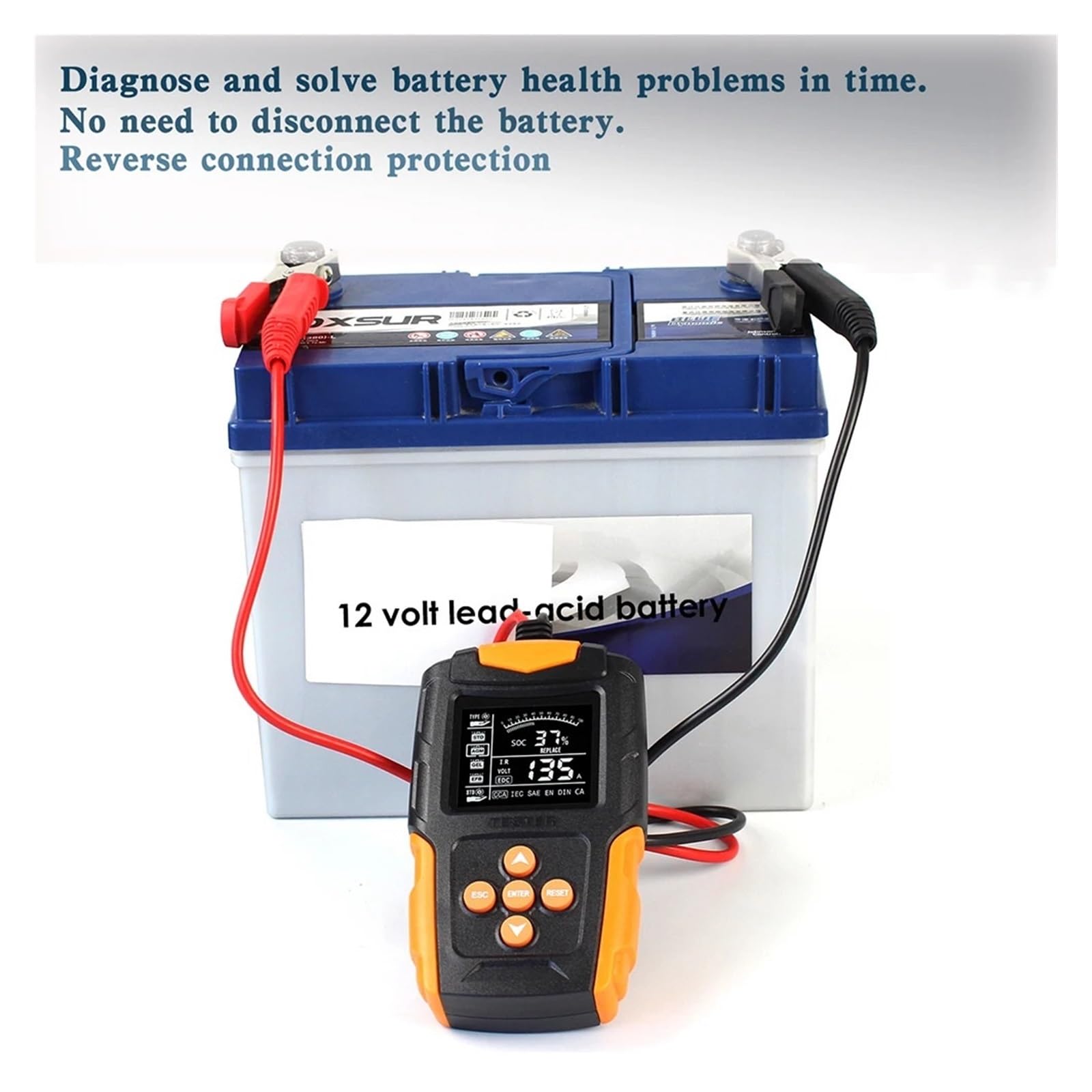 12V 24V Inteligentny Tester Akumulatora Samochodowego LCD Analizator Baterii Narzędzie Testowe Cyfrowy Do Samochodu Ciężarowego Motocykl Łódź Szybkie Dokładne Wykrywanie