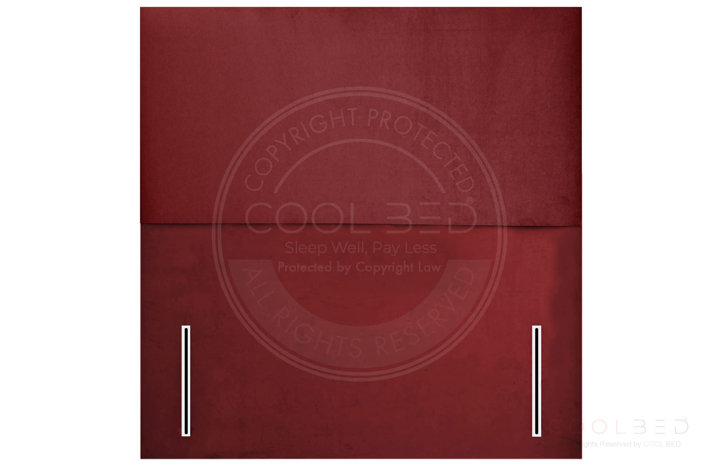 Burgundy Plush Velvet 54" Floor Standing Plain Headboard For Divan Ottoman Bed 4FT6 Double Headboards For Beds Bedroom Furniture (Burgundy Plush, Double - 【4FT6】)
