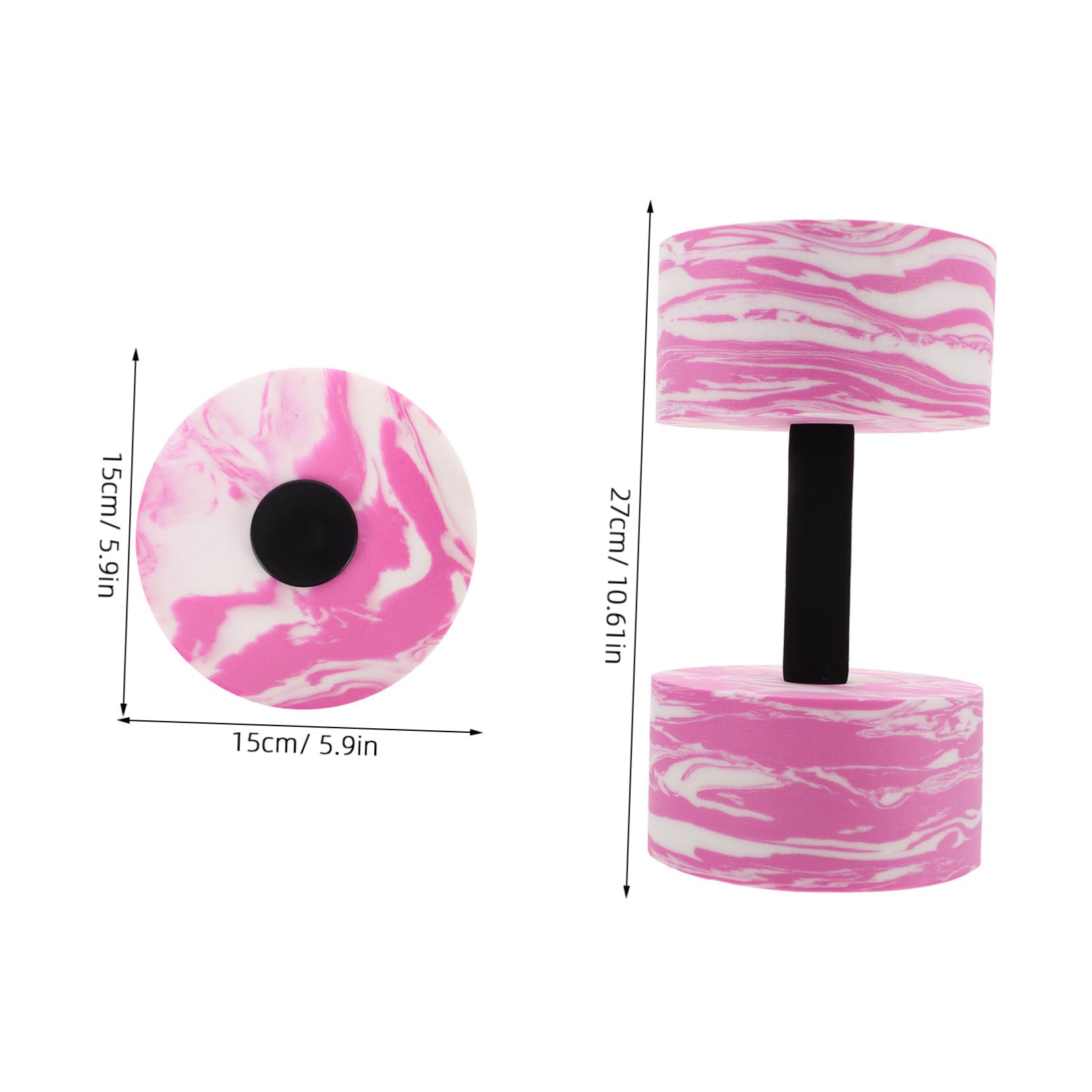 Yardwe Water Floating Dumbbells Lightweight Eva Water Aerobics Weights for Pool Exercise for Fitness Routines Muscle Building and Sensory Training Grooved Grip Design for All Ages