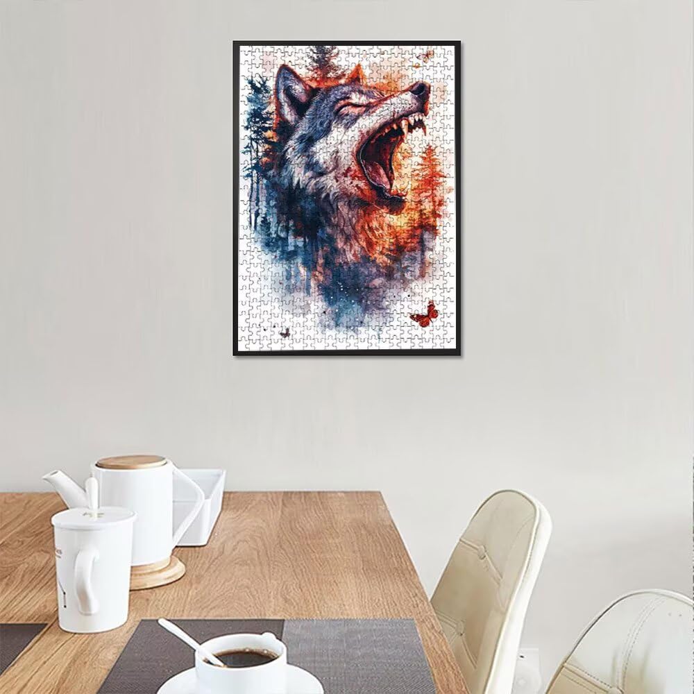 Puzzle 4000 Pezzi, Lupo Feroce 3D Puzzle per Adulti Impegnativo, Educa Puzzles Artistico, Divertente E Stimolante Puzzles Decorativo per La Famiglia, Regalo e Decorazione Pareti DX0YL6-971