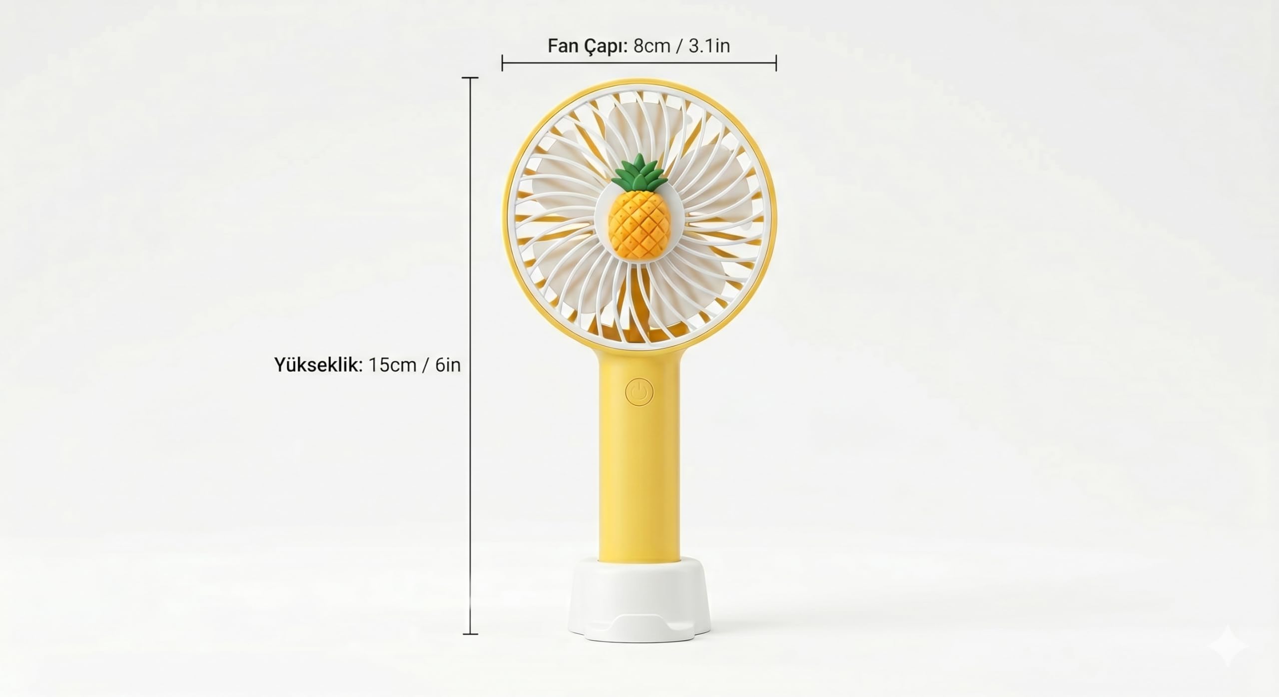 Vios Store Şarjlı El Fanı Taşınabilir Mini Vantilatör Masaüstü Sessiz Fan ve Telefon Tutucu Standlı 3 Kademeli Soğutucu Mini Vantilatör Karışık Renk