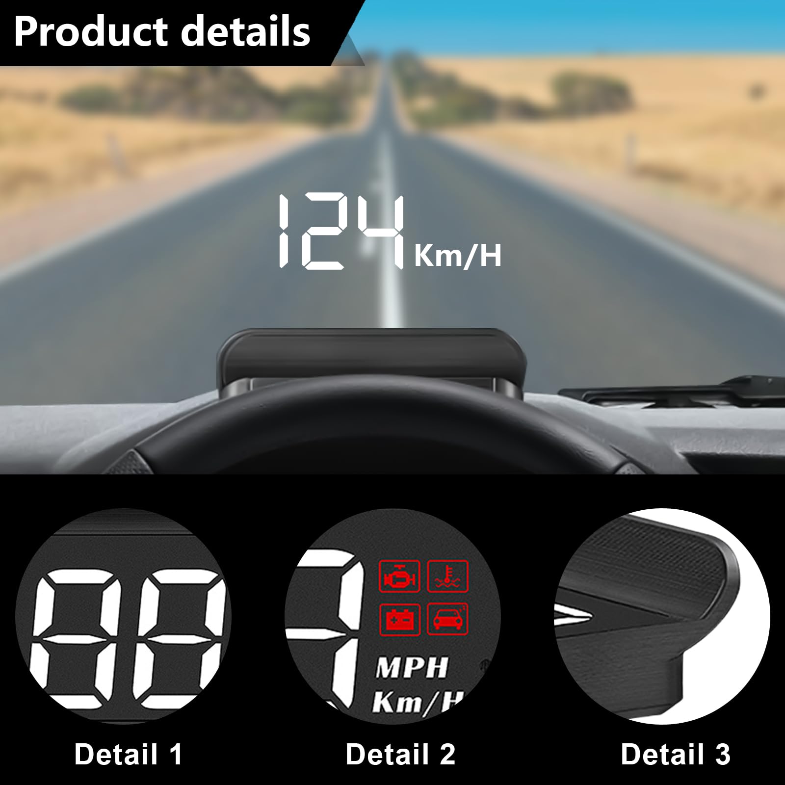 Universele Auto Gps Digitale Snelheidsmeter Head-U... – Vicedeal