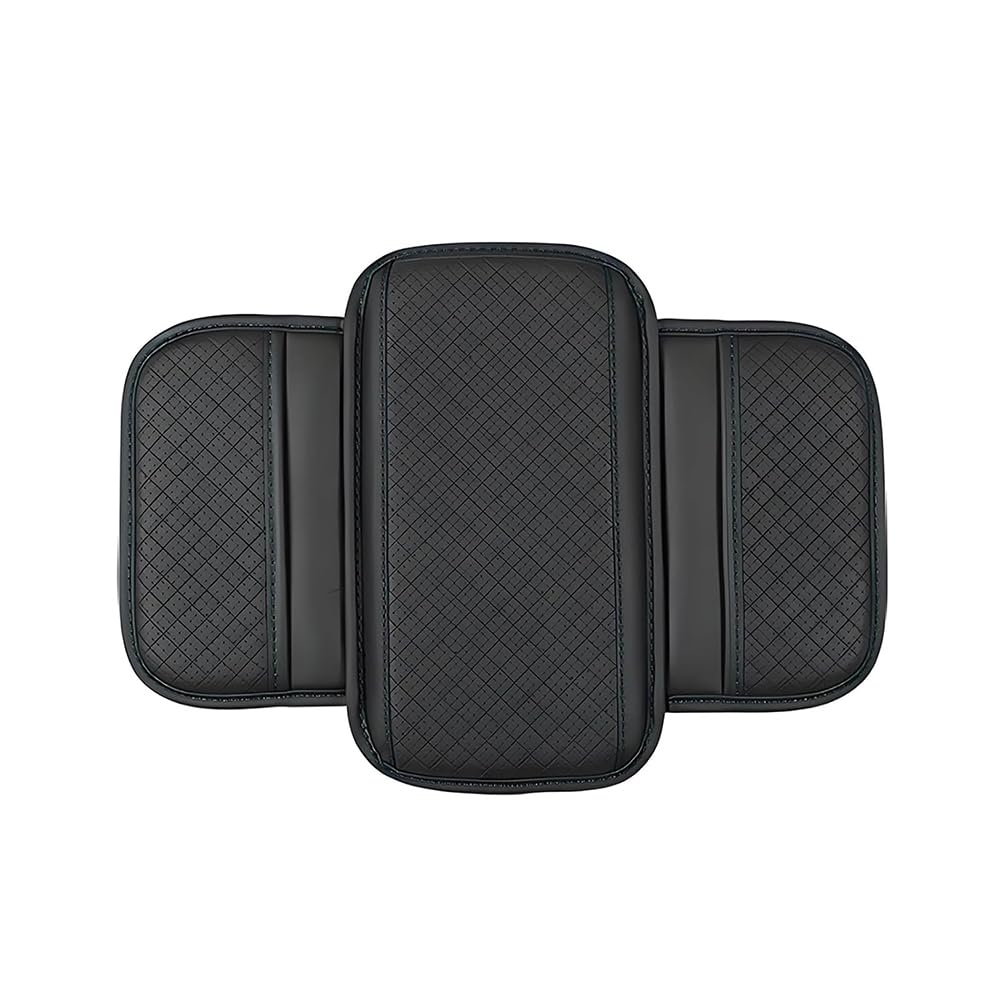 QIZUN Car Armrest Box Cover Mat for Kia Seltos, Centre Console Lid Protector, Car Center Console Cover, Armrest Seat Box Cover Protector,BlackA
