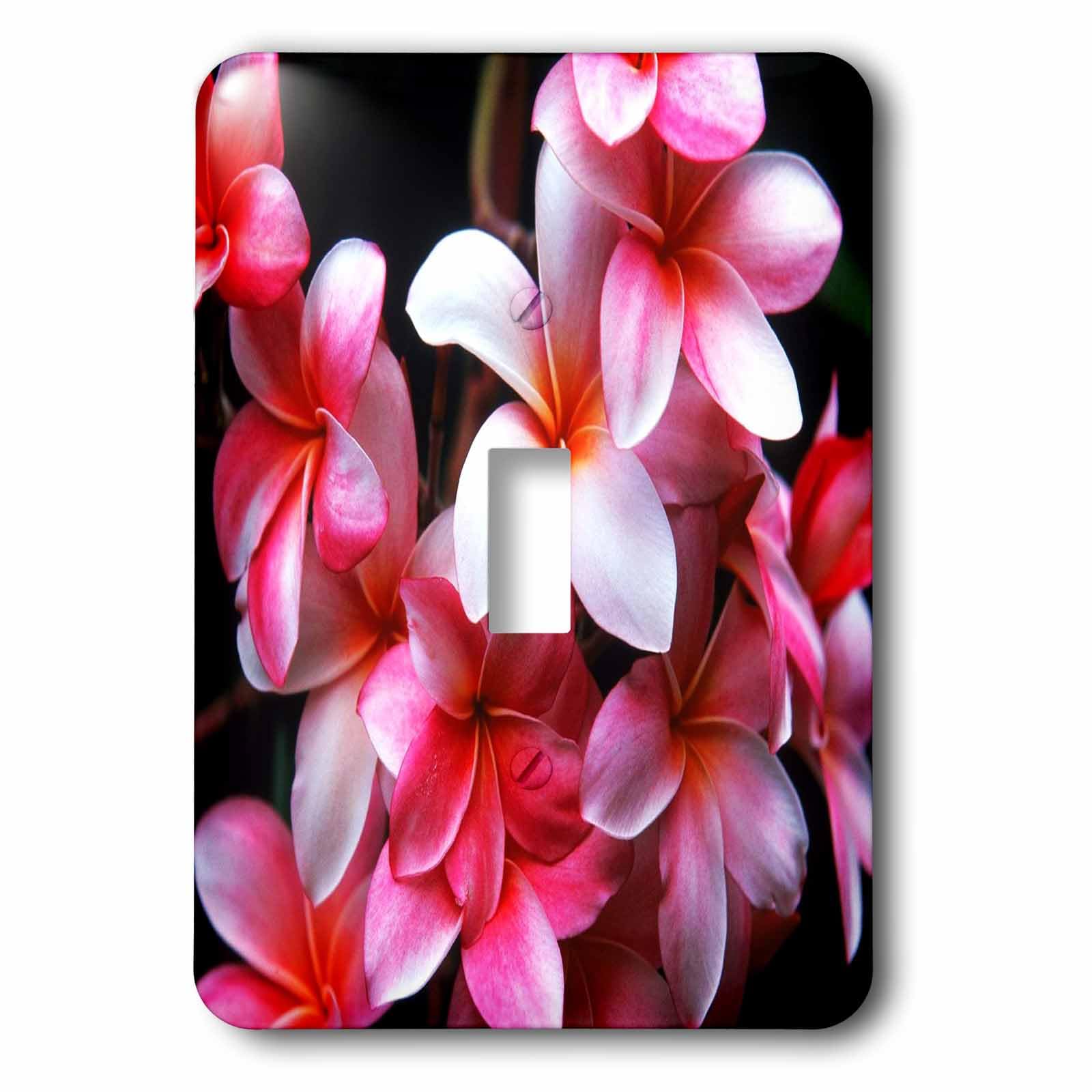 Interrupteur simple plumeria fuchsia tropical pour deco de chambre
