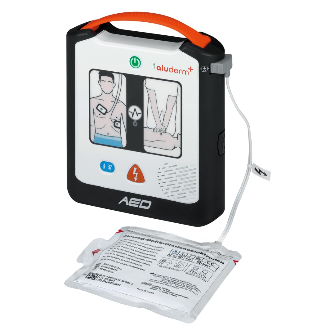 AED Defibrillator ALUDERM A1, VIVEST Medical, Halbautomat,MDR,1. Hilfe Set