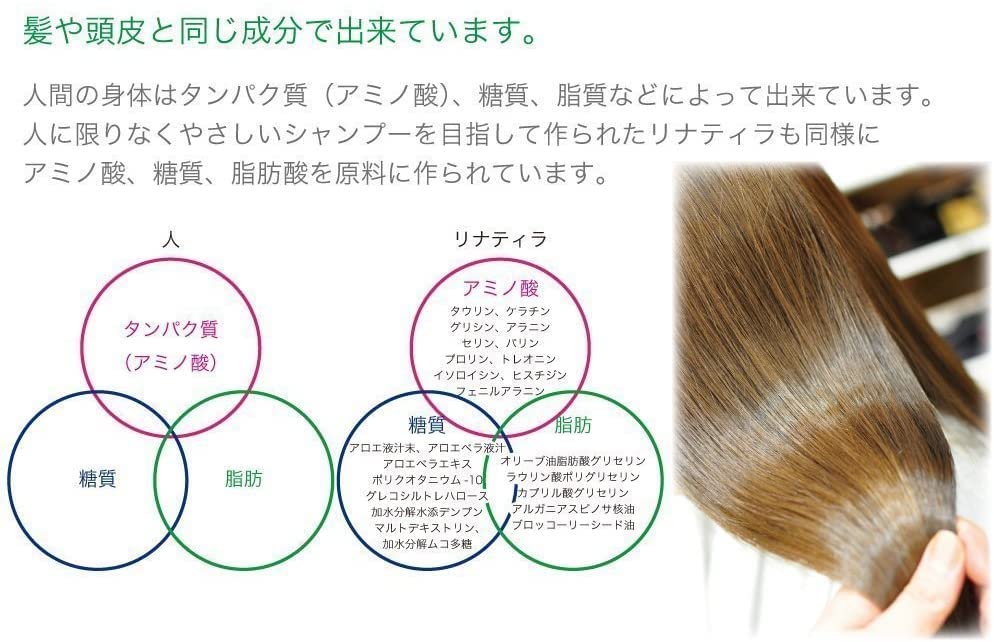 Miniatura 3 de Champú japonés suave orgánico 2-1 derivado de plantas con ácido fúlvico (8.5 fl oz8.45 oz)