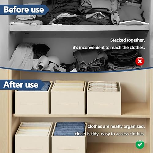 Miniatura 5 de Grisofaa Organizador de ropa para armario para ropa plegada, organizador de ropa y organizador de jeans para uso en armario, pantalones de