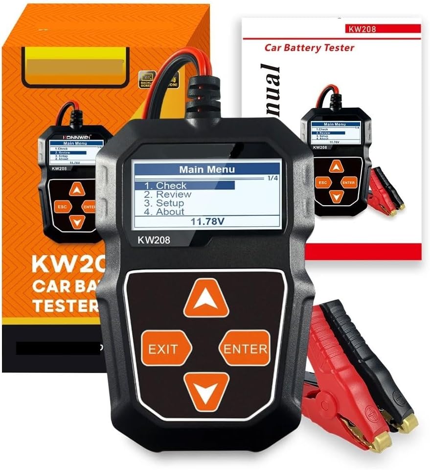 Tester obciążenia akumulatora, Tester akumulatora samochodowego 12 V 100 do 2000 CCA obwodu ładowania rozruchowego Analizator akumulatorów Narzędzie BM550