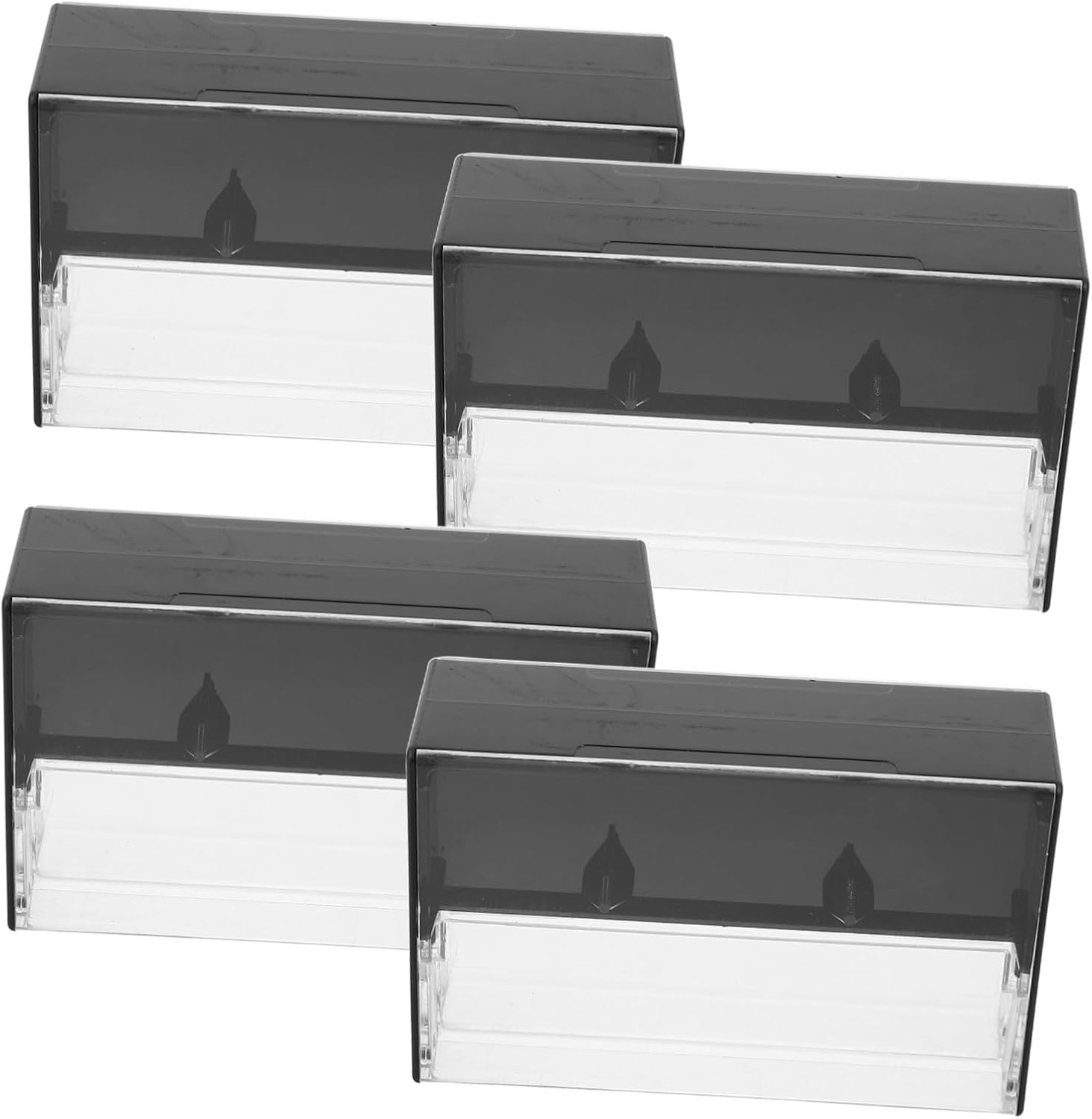 4pcs Black Double Side Cassette Tape Cases for Blank Tapes