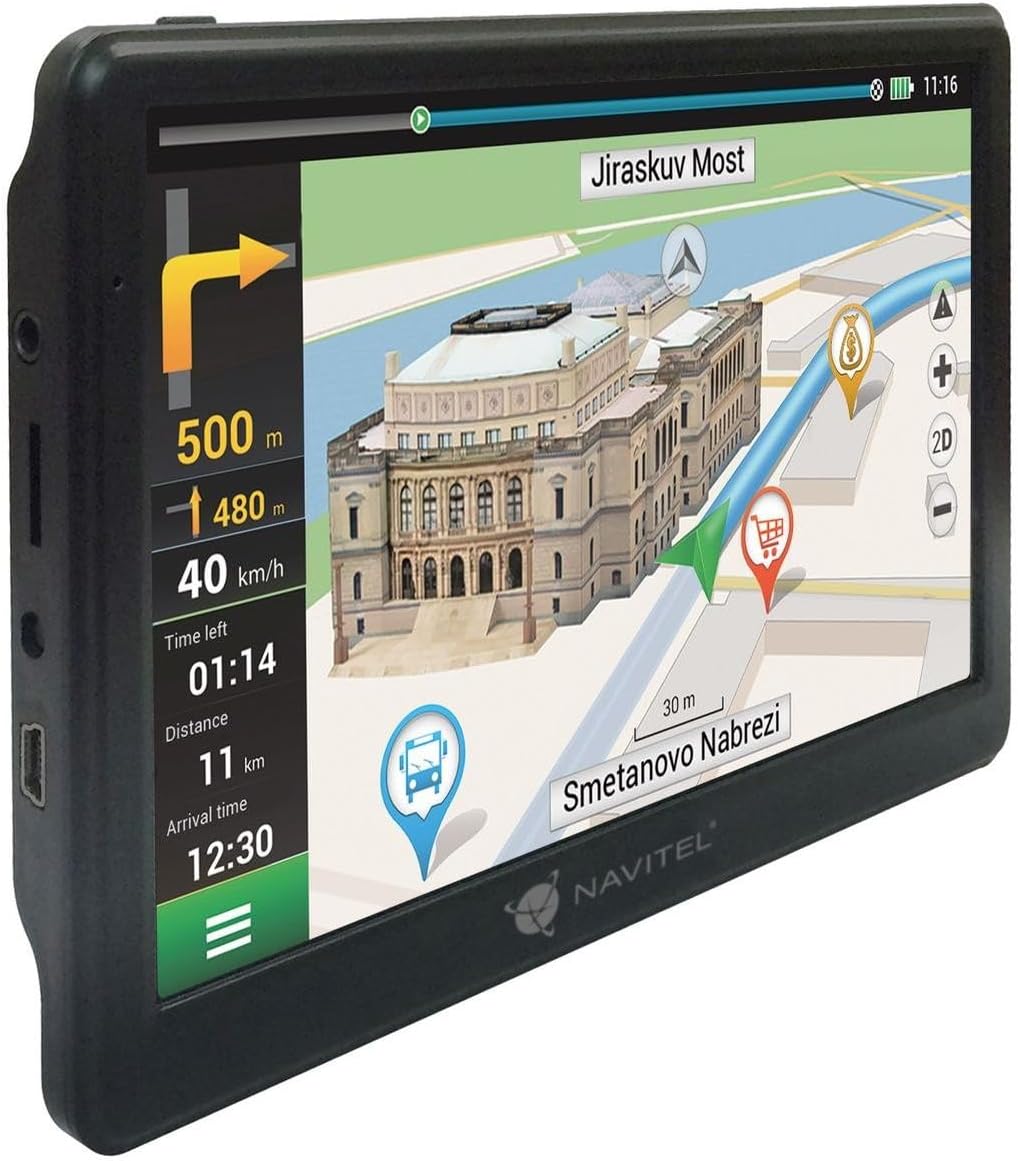 Navitel E700 displaying a detailed navigation map