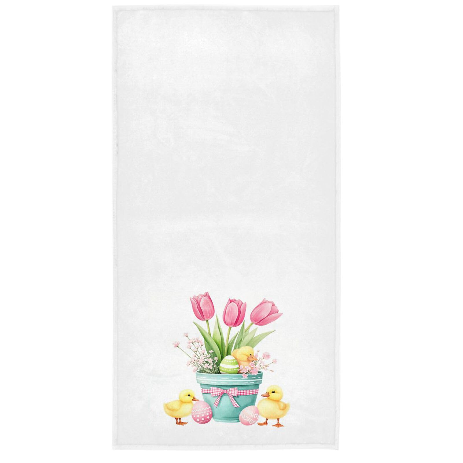 Toalla de Manos Jarrón de Pascua, Tulipanes, gallinas Toallas Gimnasio
