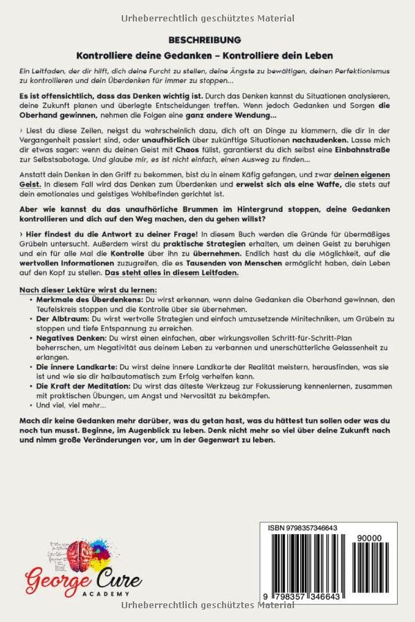 Wie Man Aufhört, Zu Viel Zu Denken: Ein Leitfaden zur Bewältigung negativer Denkmuster. Praktische Techniken und kleine… – Bild 3