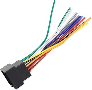 Fiegromech 16 Pin ISO Car Audio Radio Wire Harness Adapter Compatible with Audi-VW-Benz Stereo Wiring Cable Connector