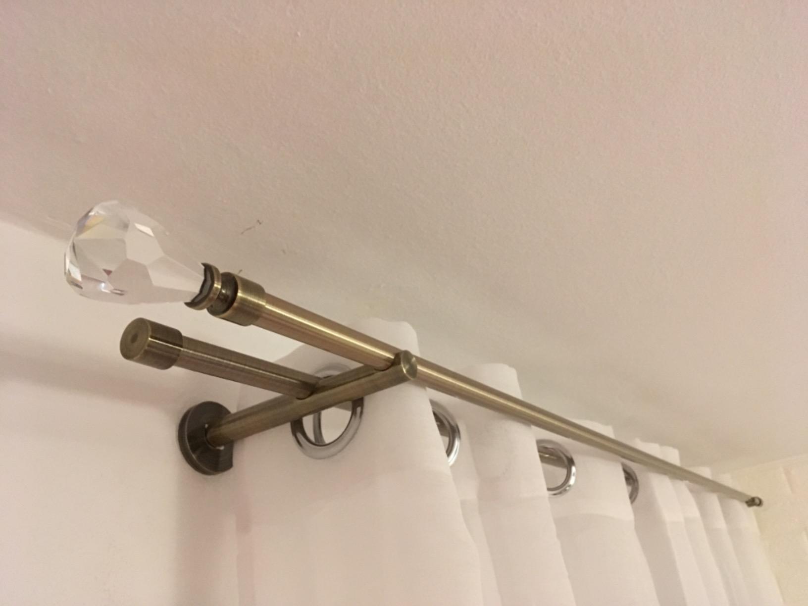 Gardinenstange 19 Mm 2-Läufig Deckenbefestigung Antik