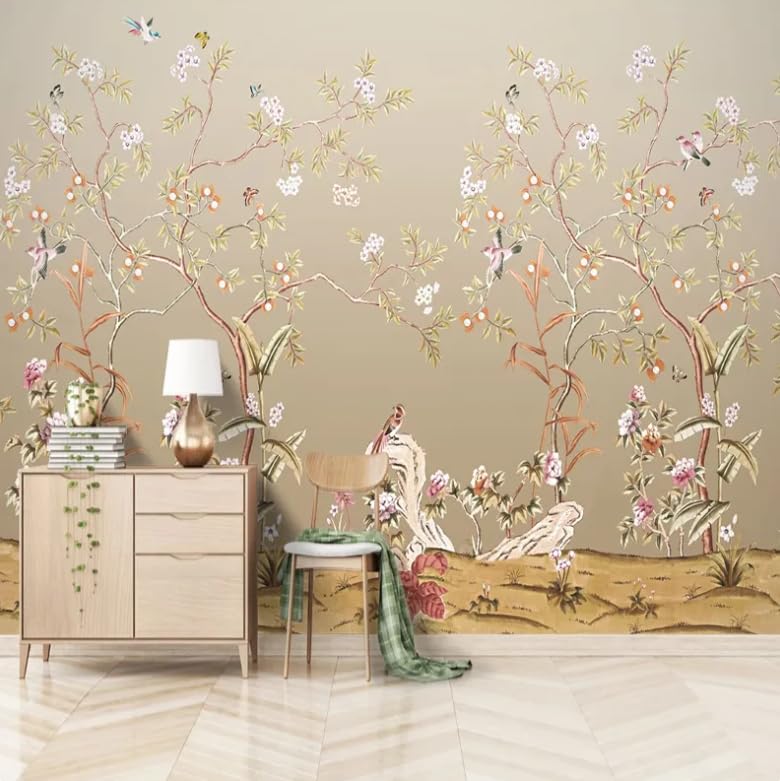Papier peint photo 3D pour salon et grand revêtement mural de chambre style chinois 350x256 cm