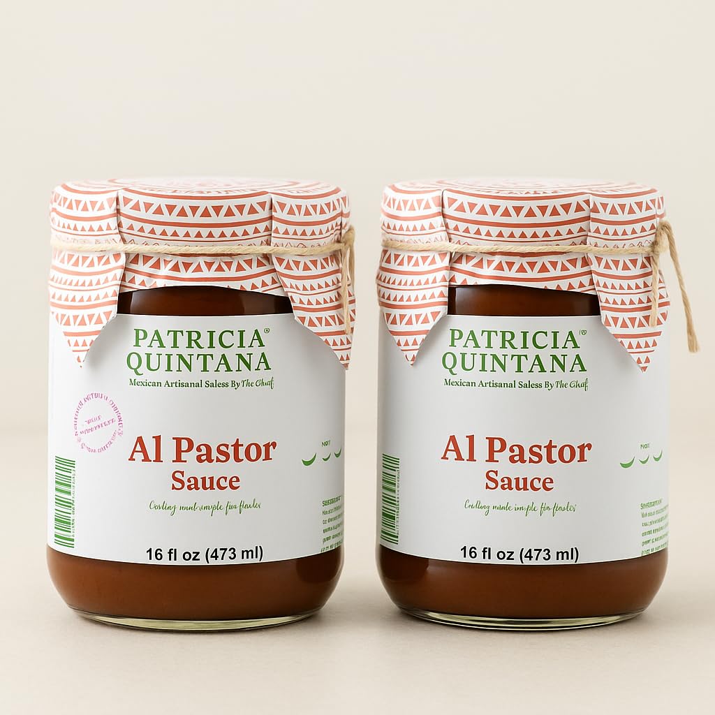 - Patricia Quintana Al Pastor Cooking Sauce - Authentic Artisanal Mexican Marinades - Perfect for making Al pastor Tacos, Al pastor Burgers, Grilled Chicken and More (16 oz, 2 Jars)