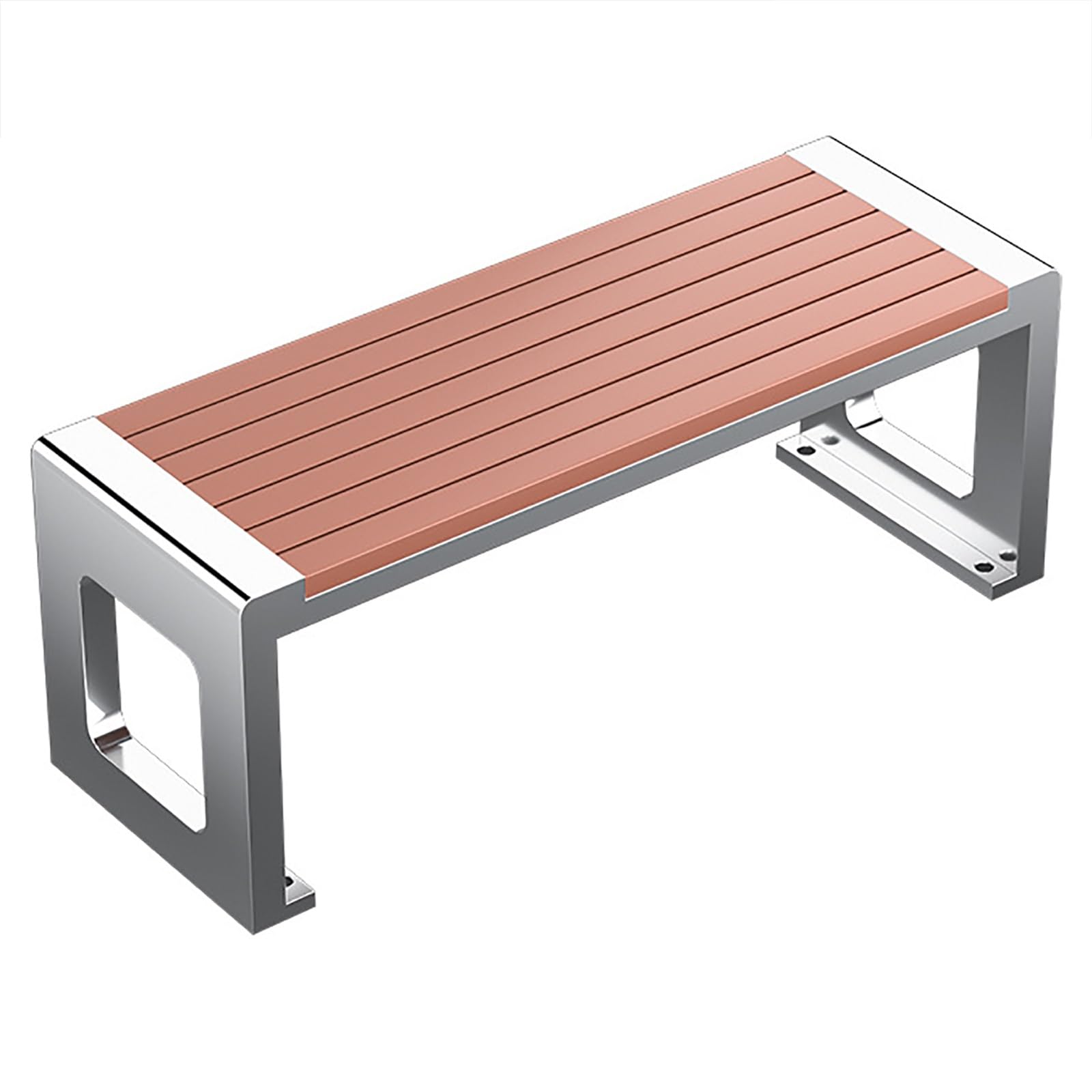 Wetterfeste Parkbank für 2 bis 3 Personen, robuster Verbundholzsitz für Garten, Terrasse, Veranda, Rasen, Deck (Farbe: geöffnet: 120 cm)