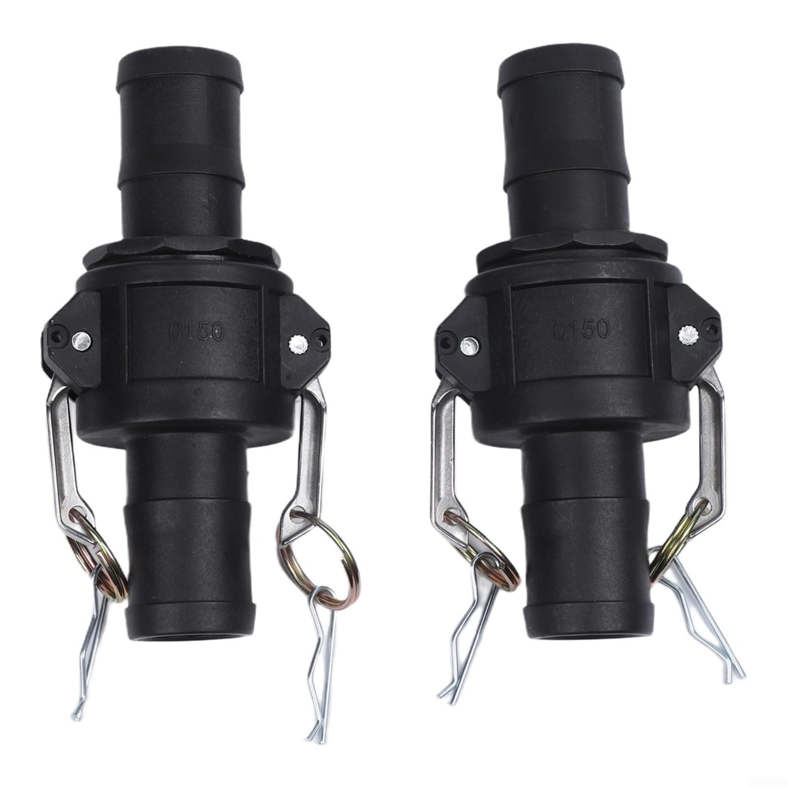 2 set di raccordi per tubo Camlock tipo C & E in polipropilene, per raccordo rapido con ugello per tubo da 1"/1,2"/1,5"/2", resistente alla pressione fino a 150 PSI, per acqua e olio (1,5 pollici)