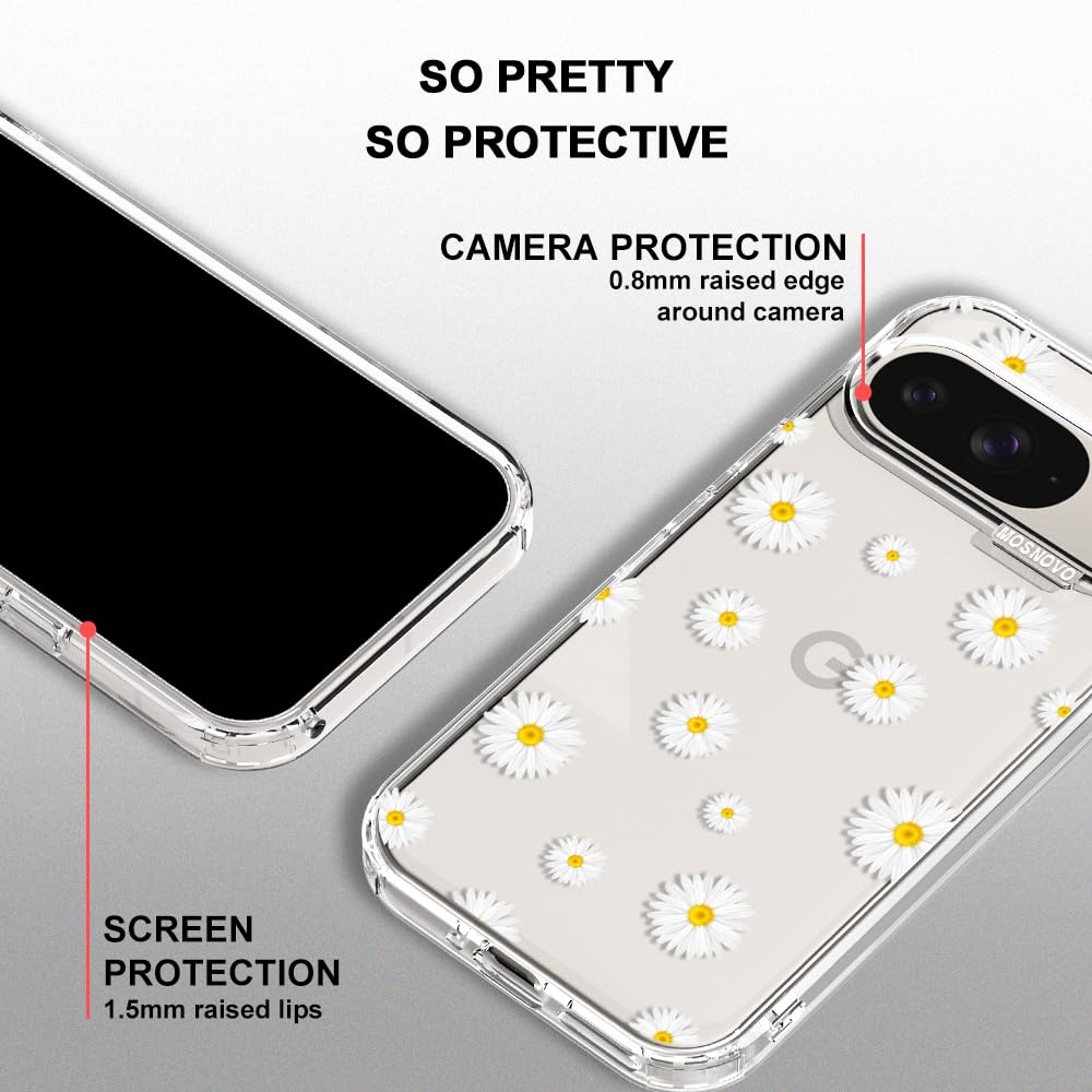 MOSNOVO Case for Google Pixel 10 & Pixel 10 Pro, [Buffertech 6.6ft Military-Grade Drop Protection] [Anti Peel Off Tech] Clear TPU Bumper Phone Case Cover Design - Cute Cherry — view 612