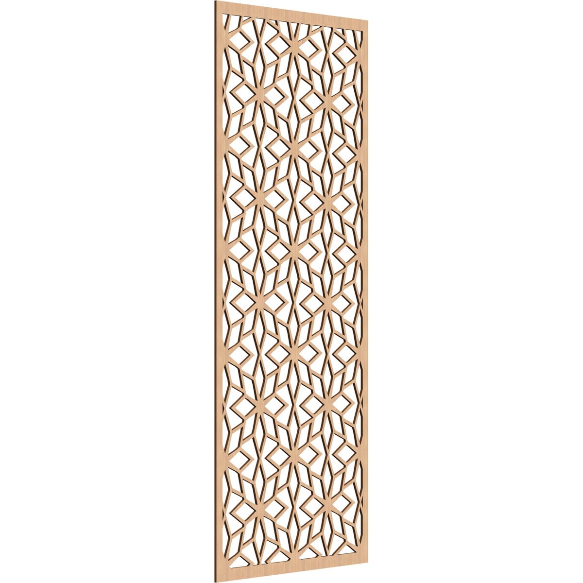 Lake Decorative Pierced Fretwork Wood Wall Panels, 29 3/8"W x 74 3/8"H x 1/4"T, Hickory