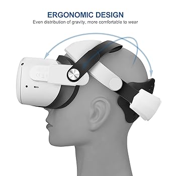  Quest 2 128GBとサード製調節Elite ヘッドフレーム ZyberVR Quest 2 Elite Head Strap with 6000mAh Battery