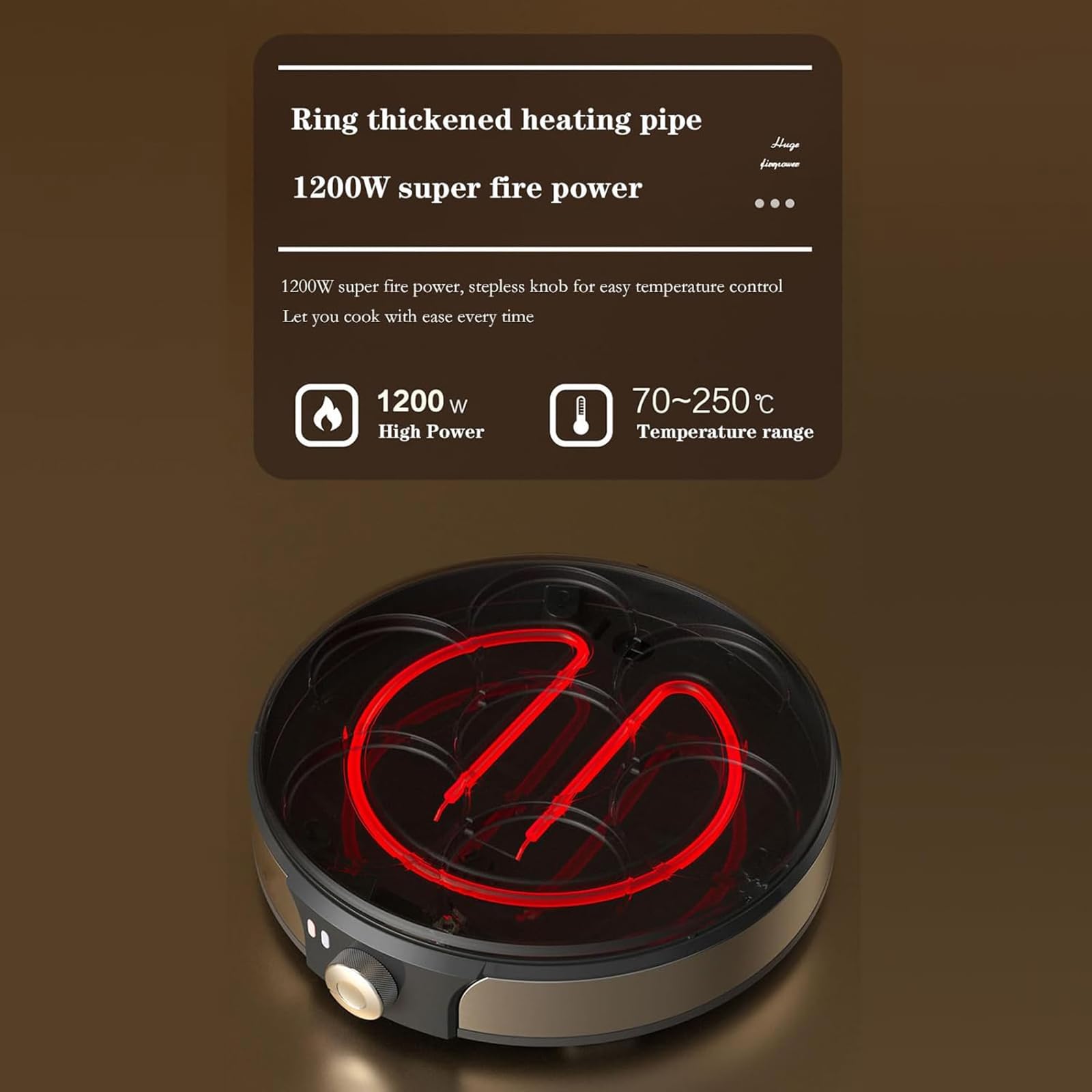 UWYTGF Lhqya 7-Hole Stainless Steel Single-Sided Omelette Pan,1200W Small Breakfast Omelette Machine,Hole Diameter: 9Cm/Temperature Adjustable/Overheat Protection,Used for Making Poached Eggs