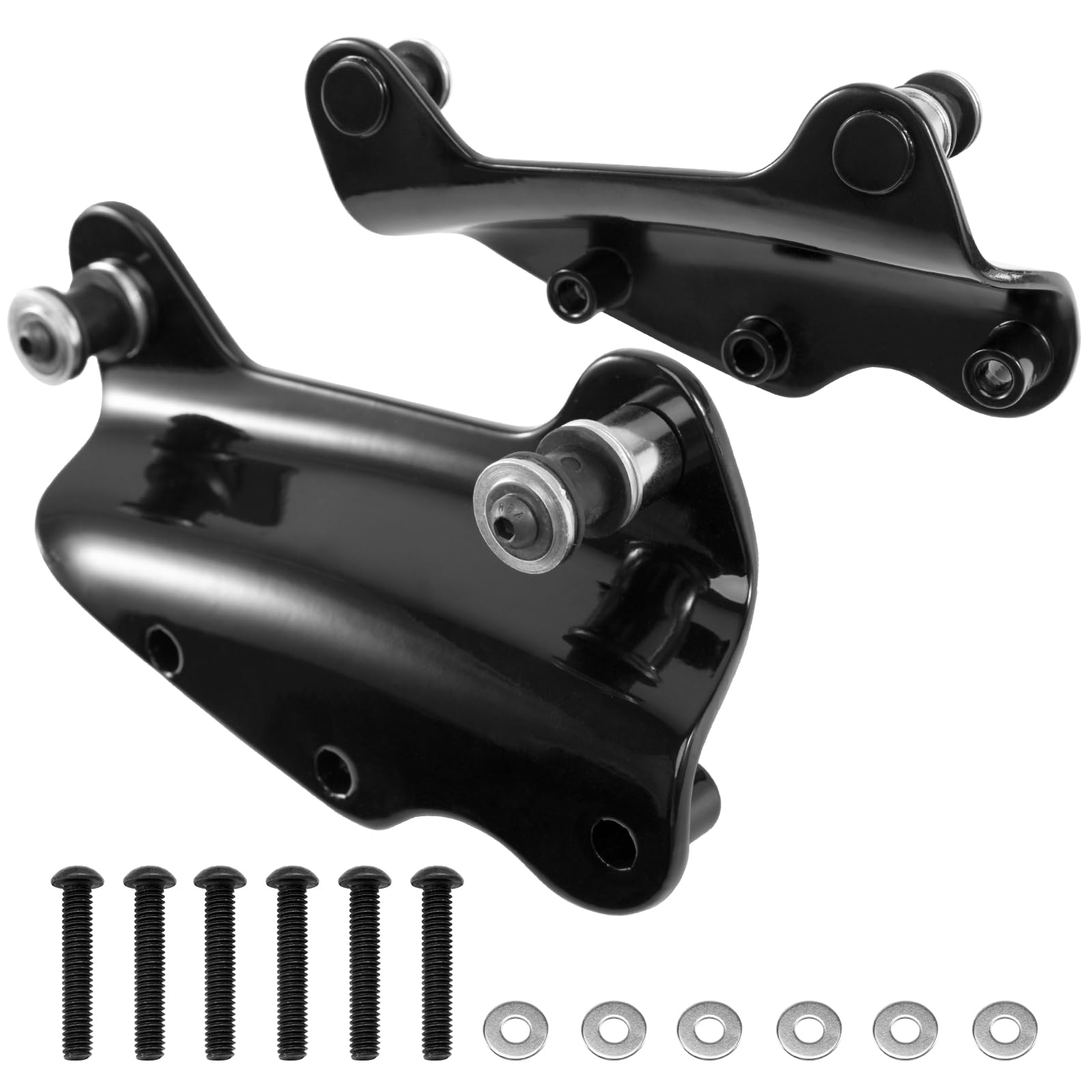 Gloss Black 4-Point Docking Hardware Kit for Harley Touring 2009-2013,Custom Quick Release Luggage Rack Backrest Replacement 54246-09A Fit for CVO Road King Street Road Electra Glide
