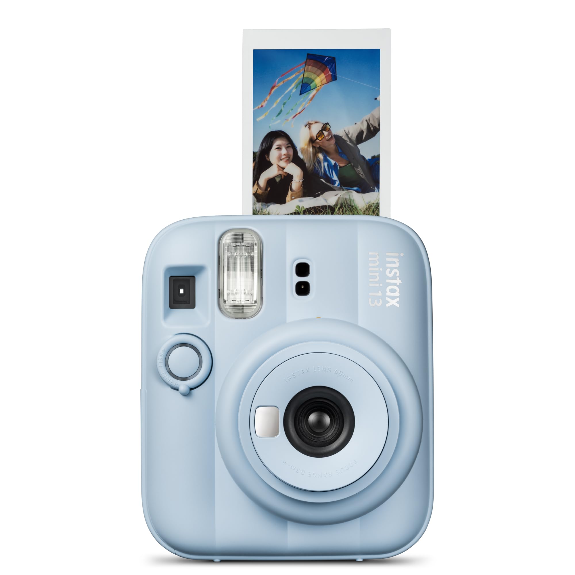 Appareil Photo instantané instax Mini 13 avec Flash Automatique intégré, Miroir pour Selfies intégré, Mode Gros Plan et retardateur, Bleu Glacé