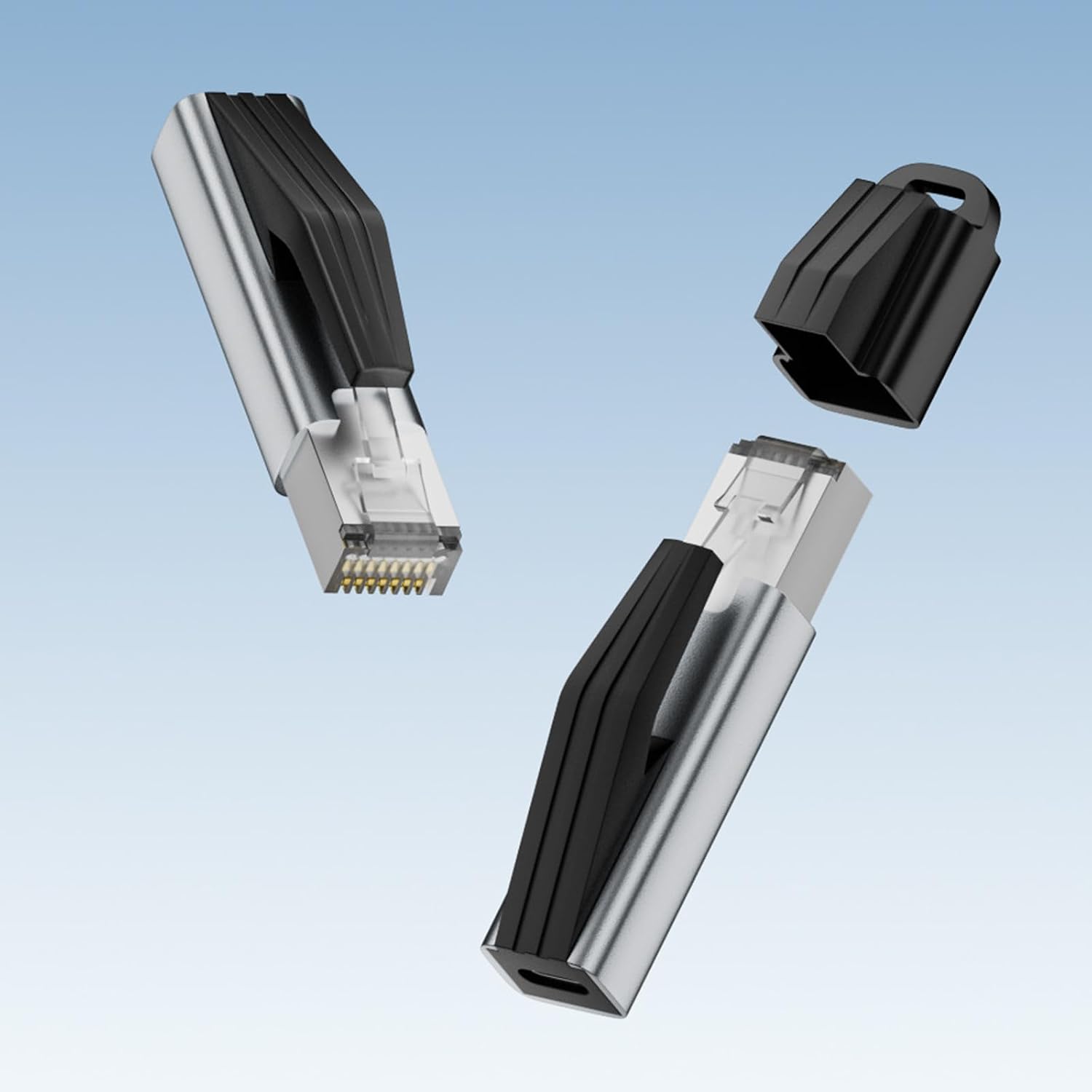 Alloy Type C to RJ45 Adapter Providing 1000Mbps Fast Ethernet Connectivity Plugs Play Feature Keychain Design for Laptops Gigabit Ethernet