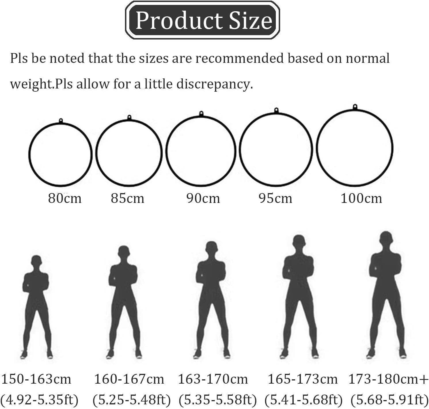 Hoop Aerial Hoop Set with Rigging Hardware Single Stainless Steel Hoop Circus Hoop Great for Dancing Studio, Aerial Fitness