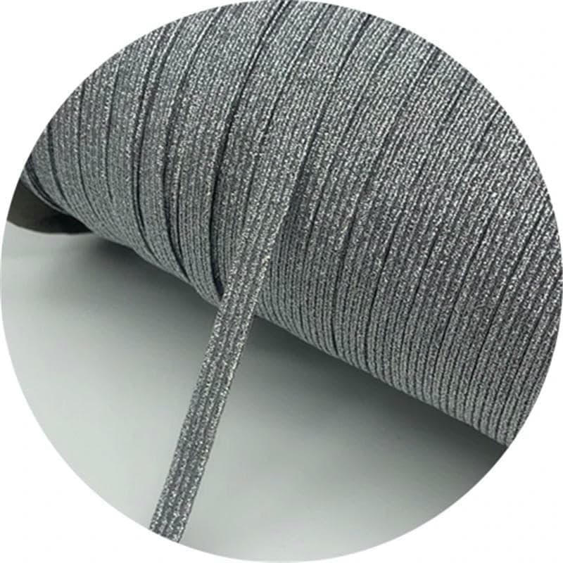 5 yardas/lote de cinta elástica brillante de 6 mm, banda elástica para coser, goma elástica para cintura, cuerda elástica para manualidades, cordón - 39-135 yardas, 1 rollo