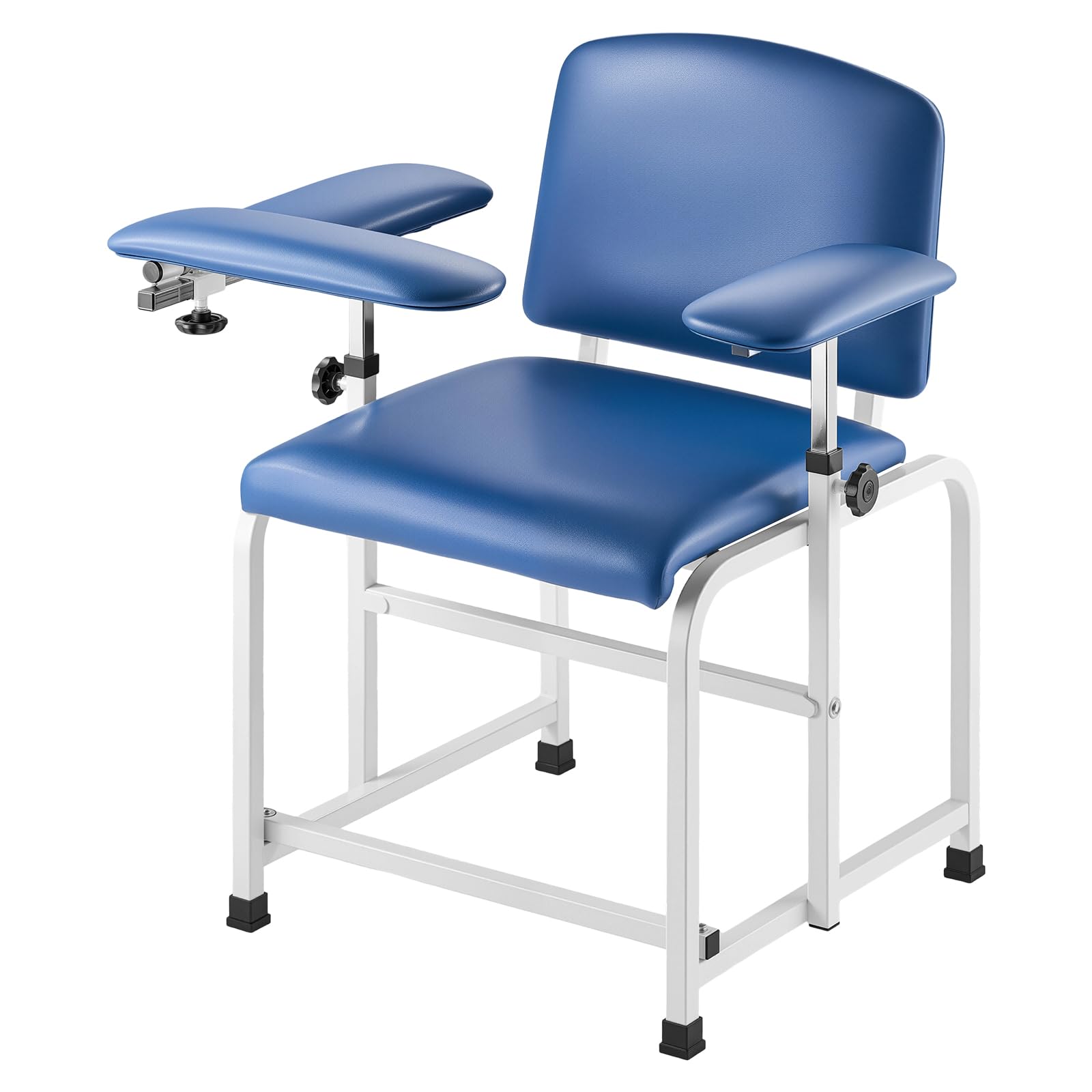 VEVOR Phlebotomiestuhl, Blutentnahmestuhl mit verstellbaren Armlehnen & klappbarer Armlehne, 180 kg Blutziehstuhl mit weich gepolsterter Sitzfläche, PVC-Leder für Krankenhäuser, Labore, Kliniken