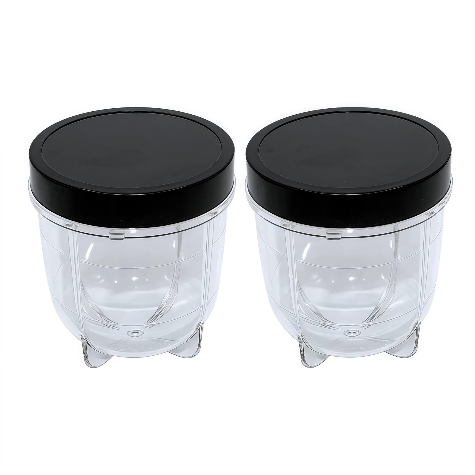 Fhajktjb One Color 2 Pack Short Cup With Black Jar Lid, Compatible With Magic Bullet ，Blender Juicer Mb1001 250W