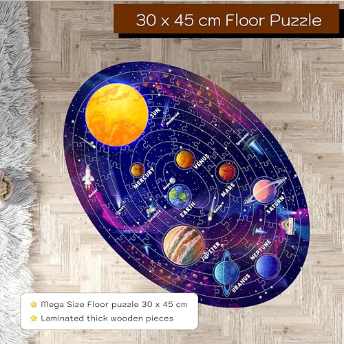 Image of 2-in-1 Solar System Puzzle and Board Game for Kids | 108 Pcs Educational Jigsaw with Astro Adventure Play | Fun Learning Gift for Boys and Girls Age 6+ | Space Theme Toy Made in India