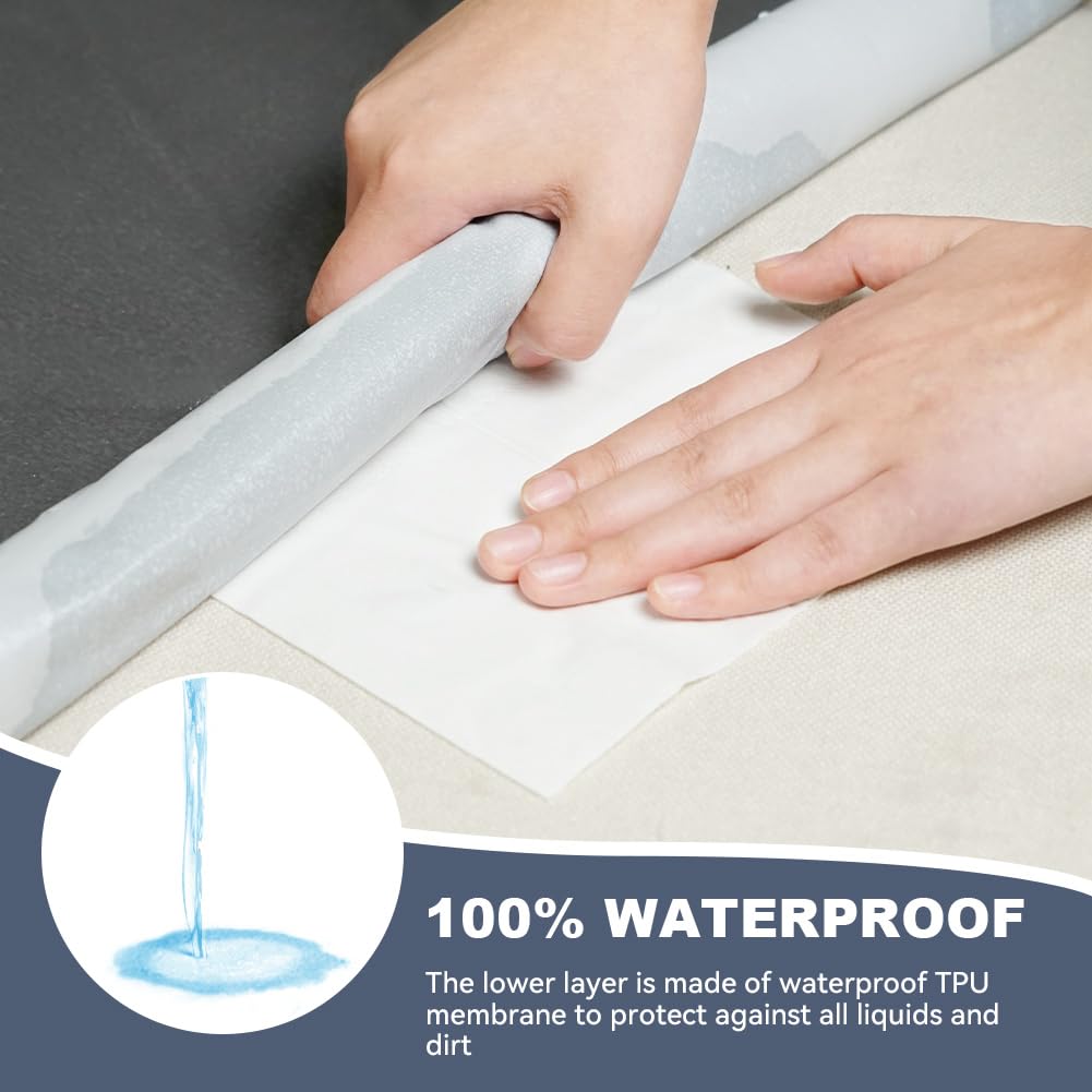 DUJUIKE Waterproof Bed Cover, Velvet Waterproof Sheet Cover, Children's Mattress Protector, Quiet Mattress Cover - Image 3
