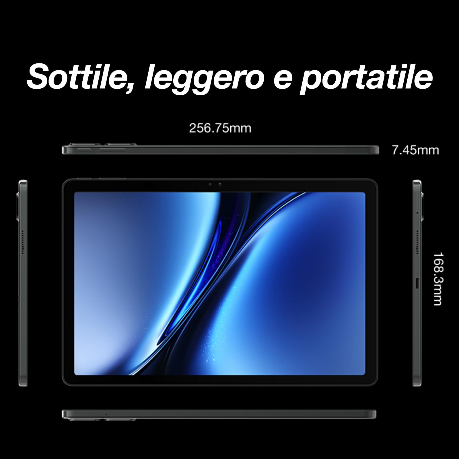 AGM PAD T2 Tablet Android 14,11 pollici FHD 1920 x 1200,Schermo Ad Alta luminosità 500 NITS,Tablet MTK G91,8 GB (4+4) + 256 GB,Doppia SIM,Fotocamera,Da 23 MP,OTG,GPS,Widevine L1
