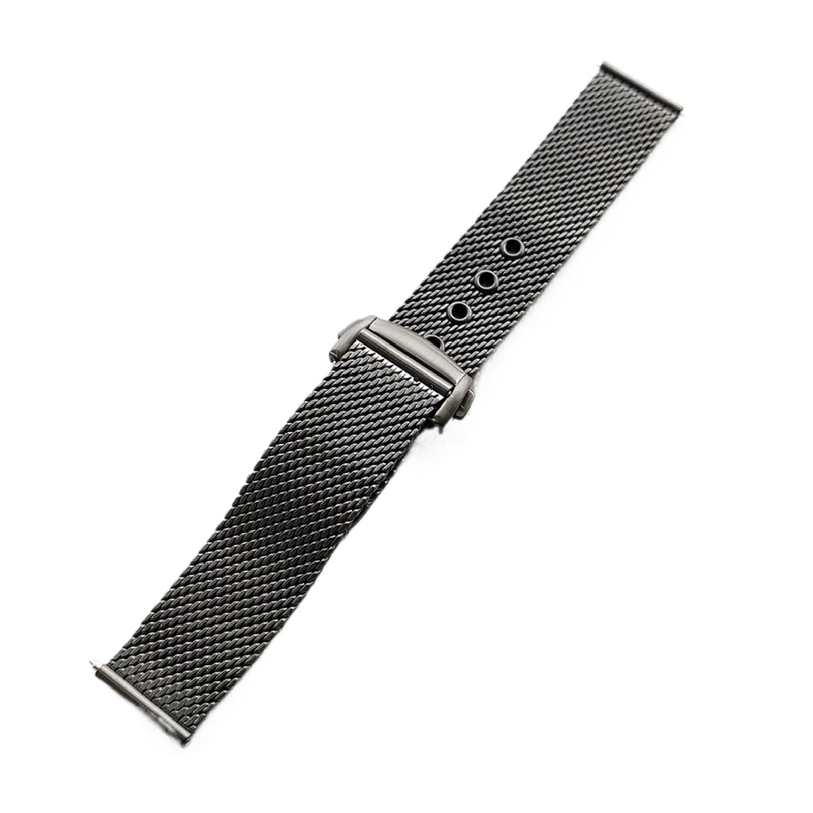 YINGO Bransoleta z siatki Milanese kompatybilna z zegarkiem Omega Seamaster 007 Wysokiej klasy metalowa stal nierdzewna z zapięciem motylkowym 20 mm 22 mm