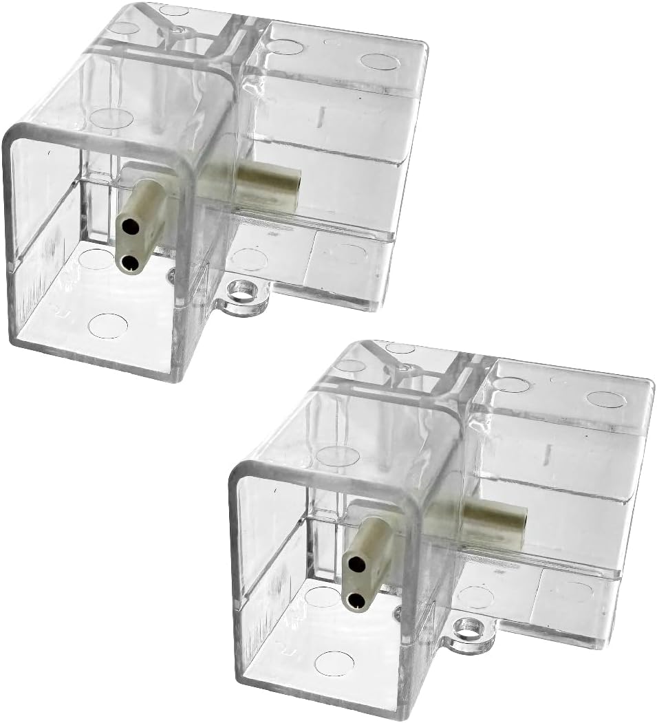 2 Pack Hexagon Garage Light Connectors 90° L-Connector 2 Pin 2 Way LED Garage Tube Copper Pin DIY Hexagon Light Accessories Replacement/Spare for Honeycomb Lighting Systems