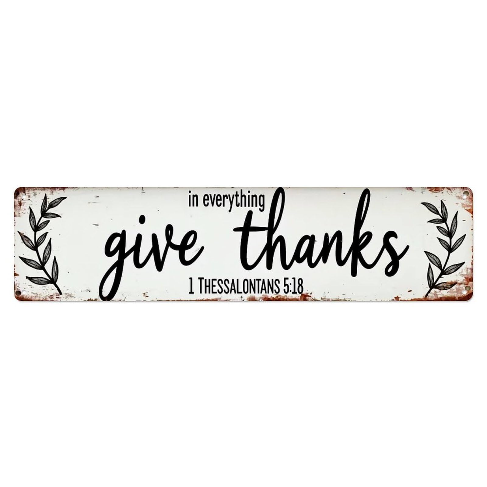 In Everything Give Thanks Metal Tin Sign Plaque