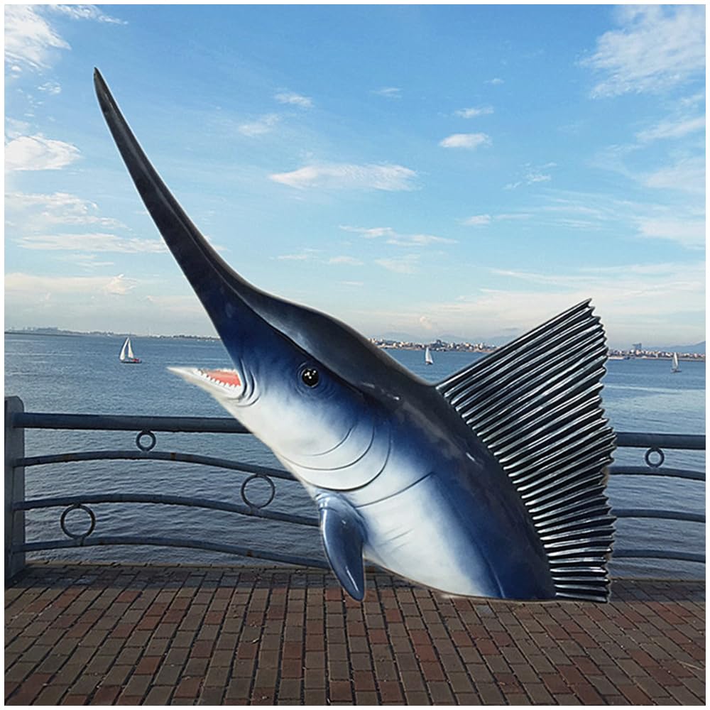 YXCQHZM Decorazione da parete a forma di pesce vela, 3D, decorazione moderna per la casa