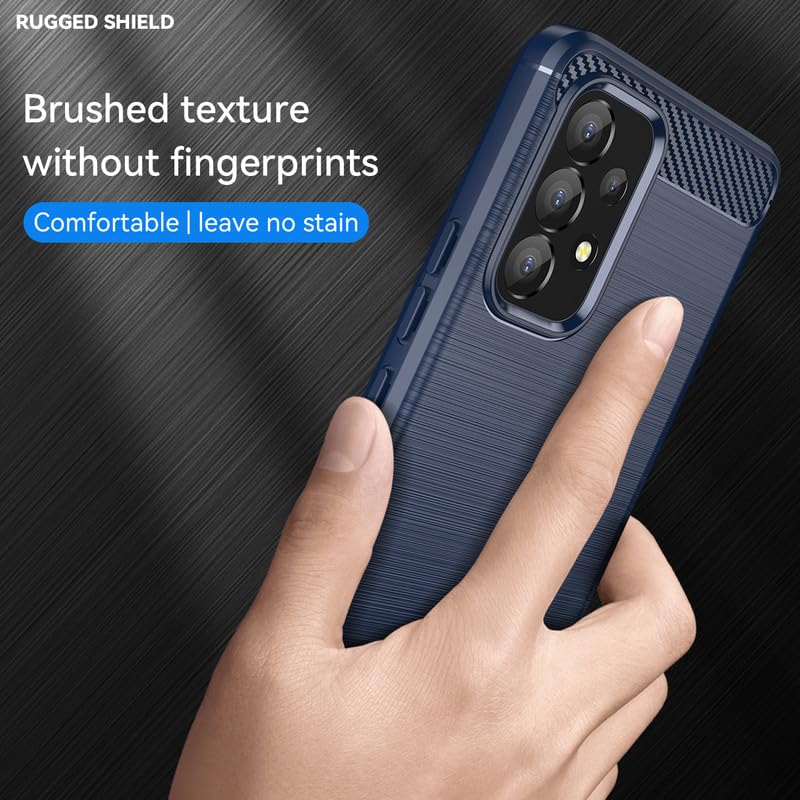 Image of Hybrid Carbon Fiber Back Case for Samsung Galaxy A53 5G (Blue)