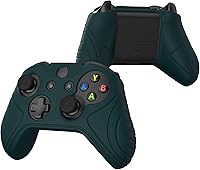 Vista 5 de PlayVital Samurai Edition Racing Green - Funda de silicona con agarre antideslizante para controlador Xbox One XS, funda protectora de goma suave
