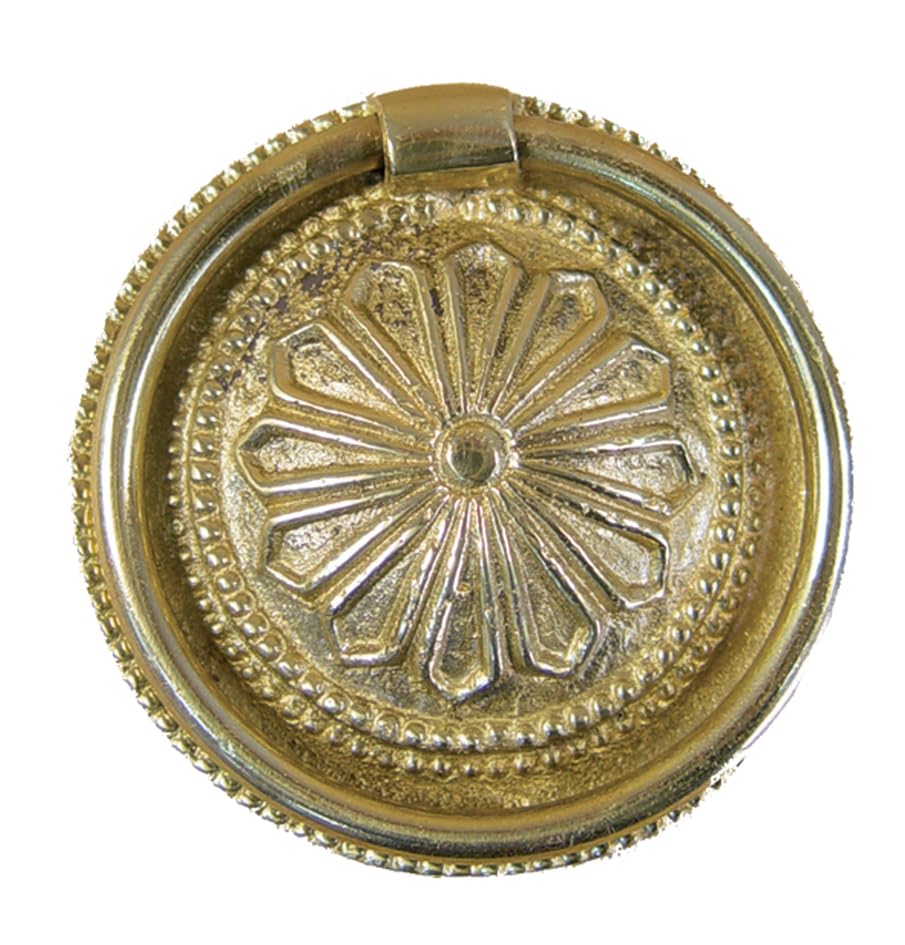 IMEX EL ZORROB76520 Handle C-Ring Plate Shiny Brass 55 m